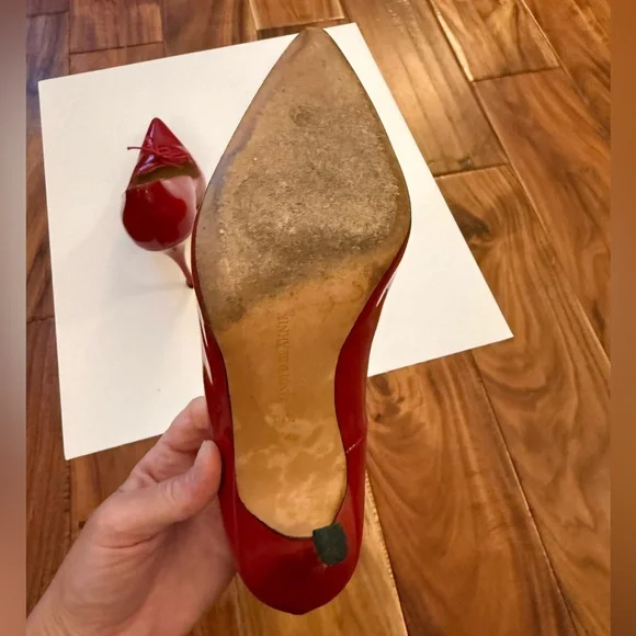 Manolo Blahnik Vibrant Red Heels - Picture 6 of 10
